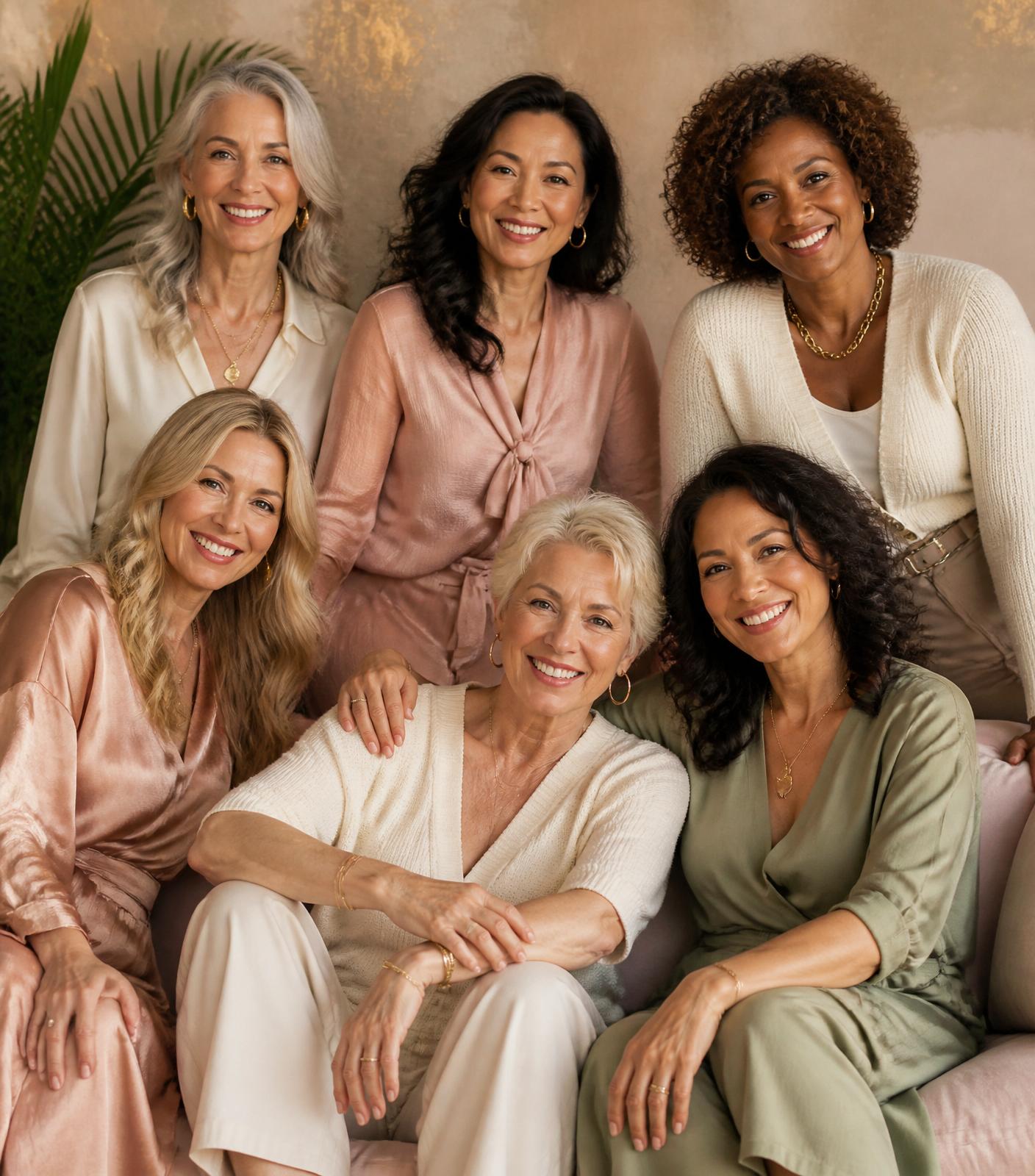 Musas do Clube Wellness 40+ reunidas com sorrisos e elegância
